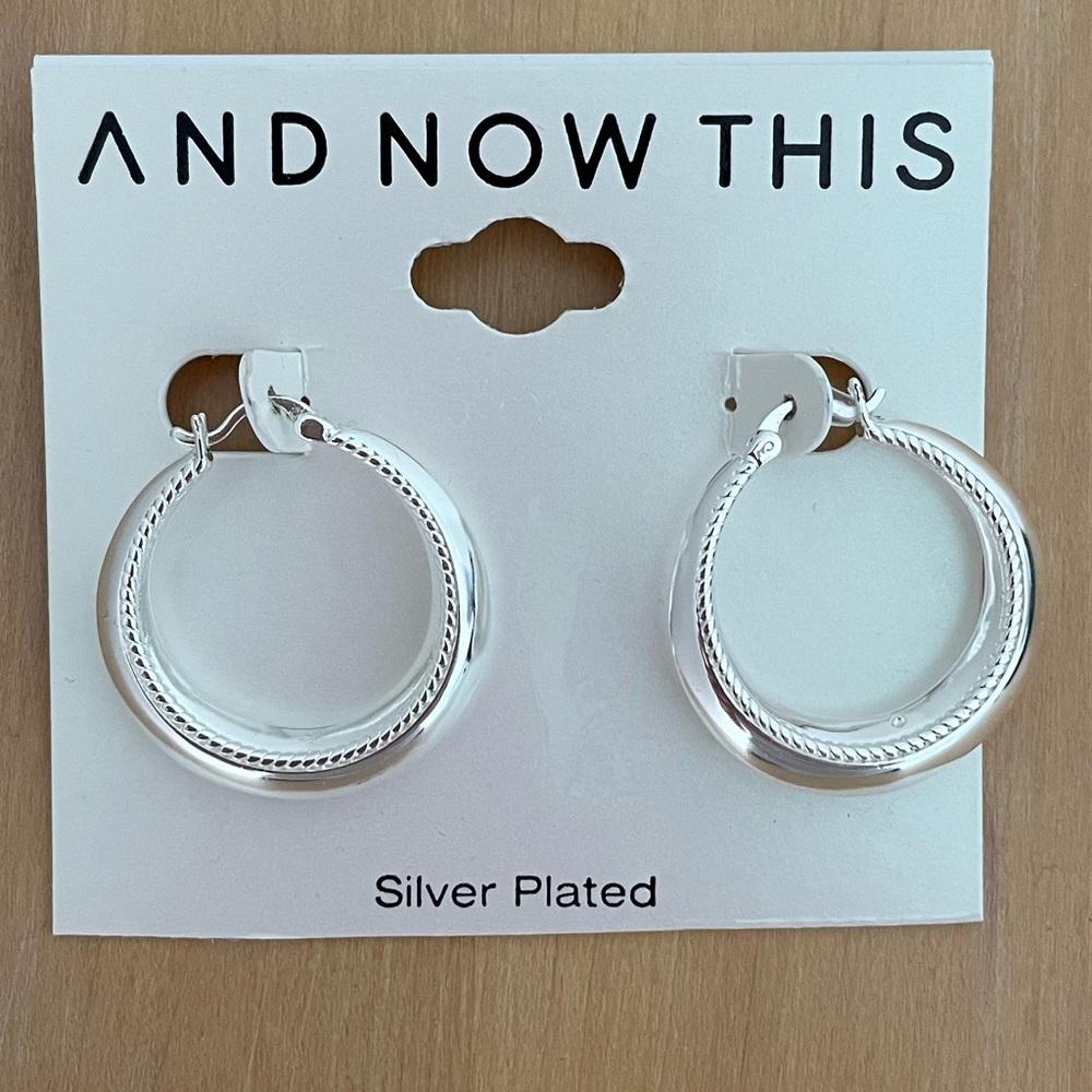 Silver hoop earrings